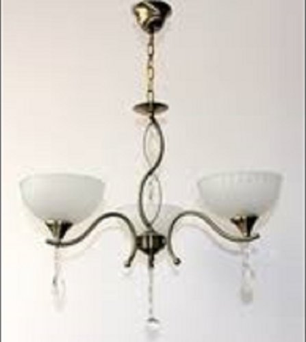 Люстра потолочная трехрожковая на цепочке Мелодия Света Е27 Старая медь картинка 